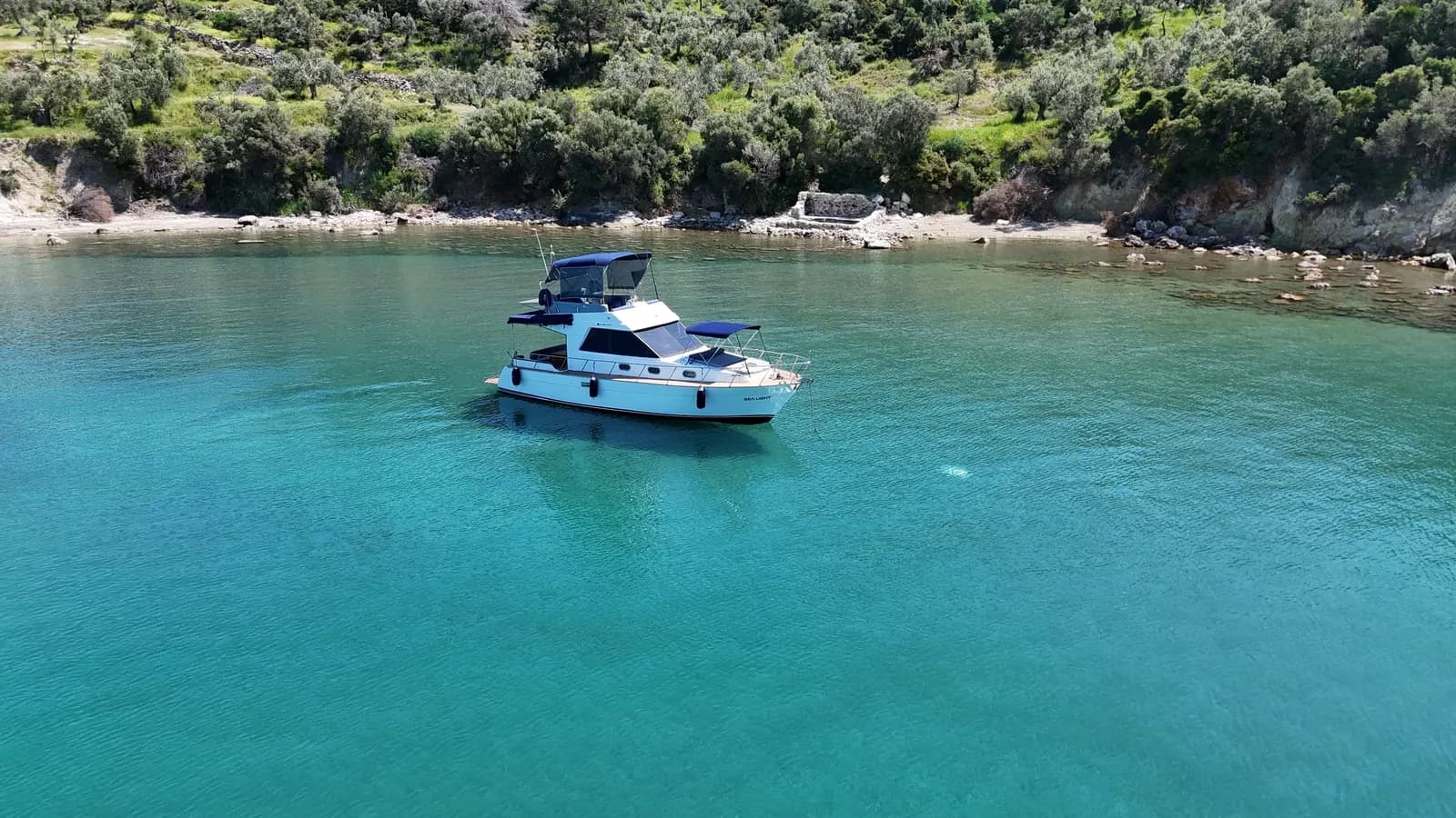 Bademli koyları tekne turu - turkuaz koyda Sea Light